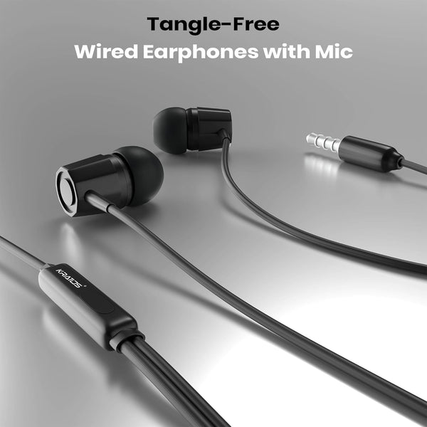 Black Wired Earphones